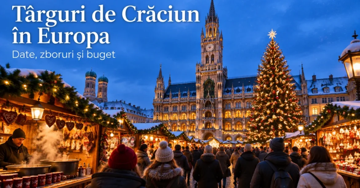 Târg de Crăciun în Europa, seara