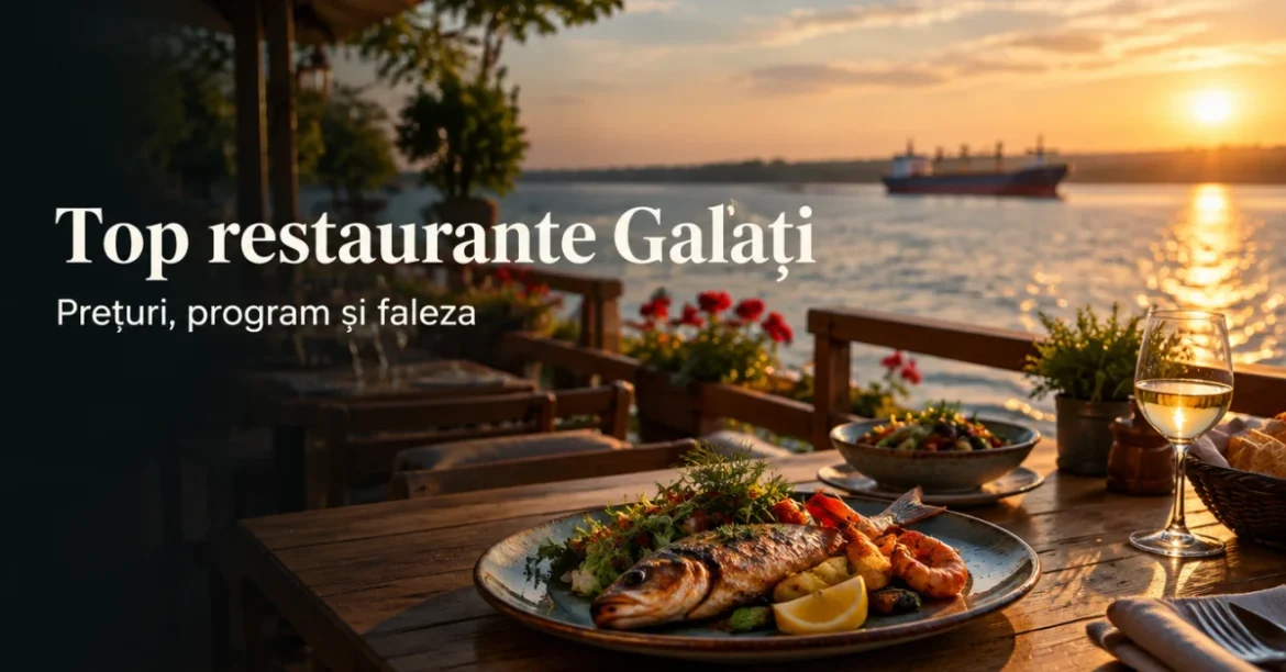 Top restaurante Galați: terasă cu vedere spre Dunăre