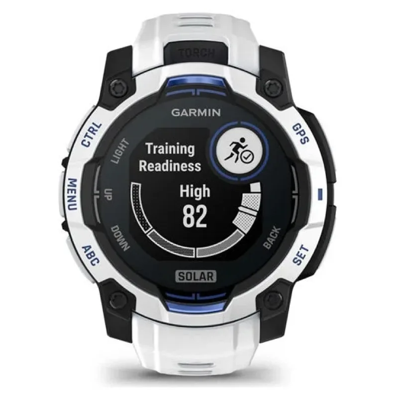 Garmin Instinct 3 Solar de 45 mm, culoare Whitestone