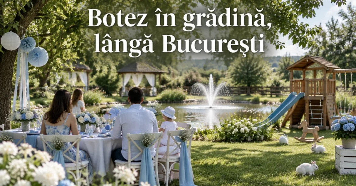 Botez în grădină, lângă București, imagine ilustrativă de copertă