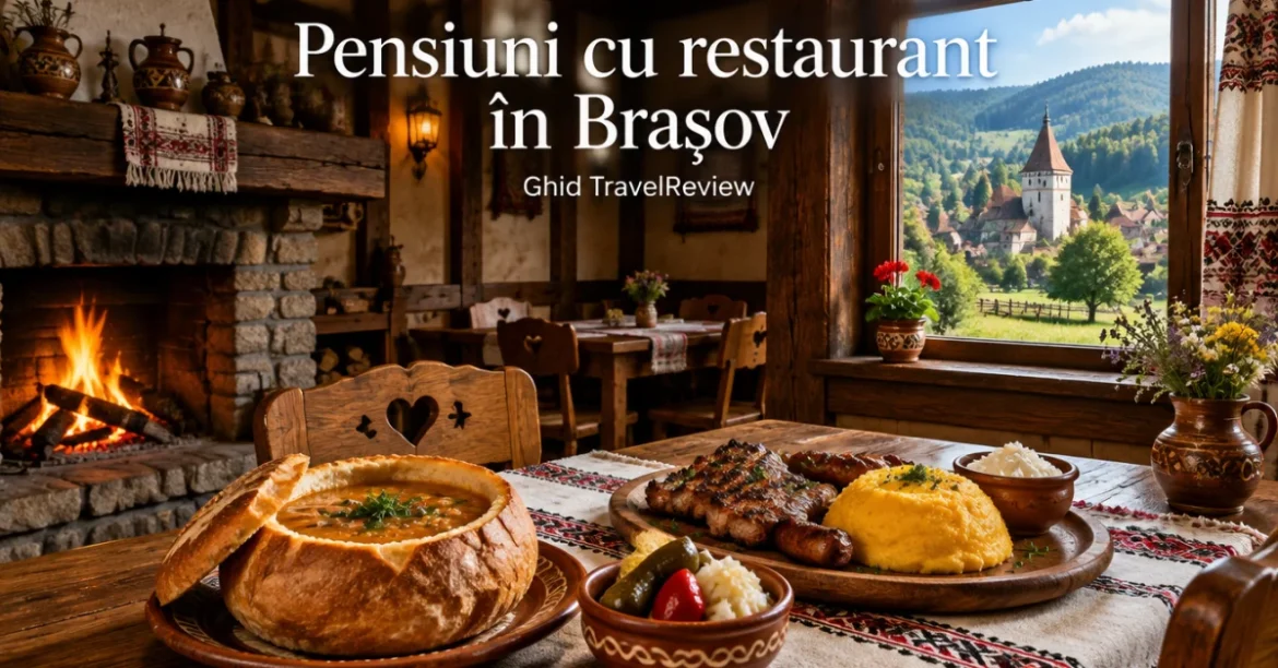 Restaurant de pensiune lângă Brașov, cu ciorbă în pâine, grătar și mămăligă