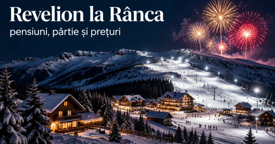 Revelion la Rânca: pârtie iluminată și pensiuni pe platoul înzăpezit, cu artificii