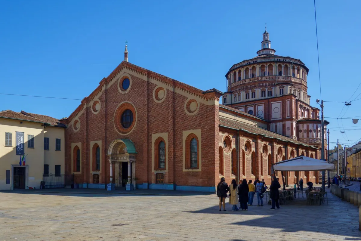 Biserica Santa Maria delle Grazie din Milano, unde se află Cina cea de Taină