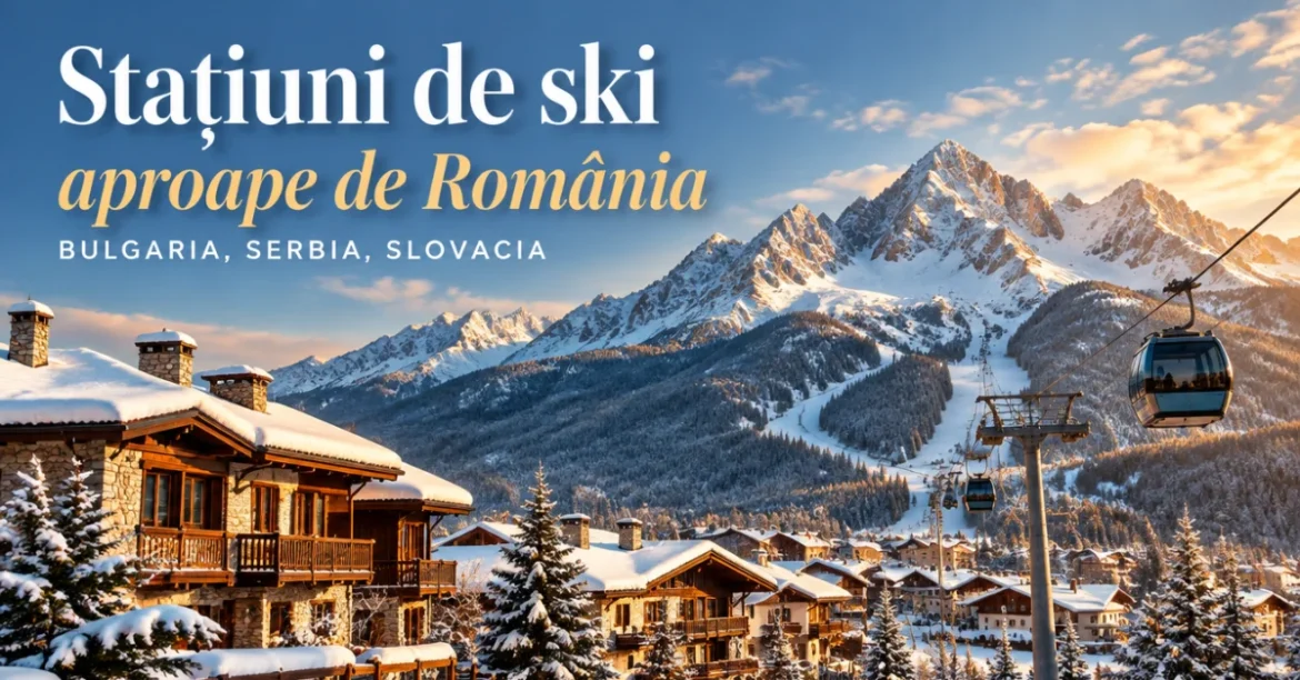 Stațiuni de ski aproape de România: stațiune balcanică sub munți înzăpeziți
