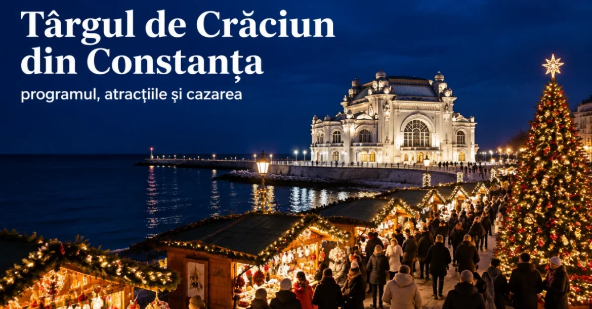 Târgul de Crăciun din Constanța, Cazinoul iluminat seara