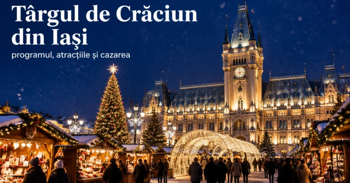 Târgul de Crăciun din Iași, Palatul Culturii iluminat de sărbători
